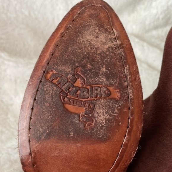 FREEBIRD Harlo Suede Boots with Heel Red burgundy 9 - Picture 10 of 13